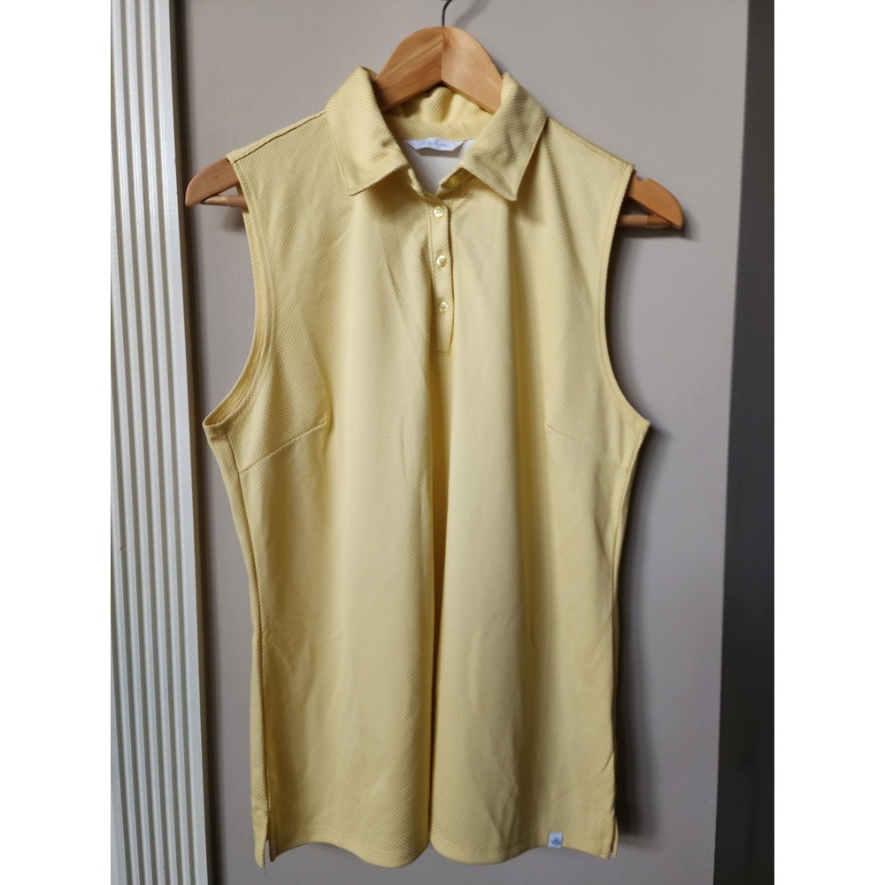 Golf Polo Shirt Lady Hagen Womens Sleeveless New NWT Tennis Golf Yellow XXL 2X - Picture 1 of 7